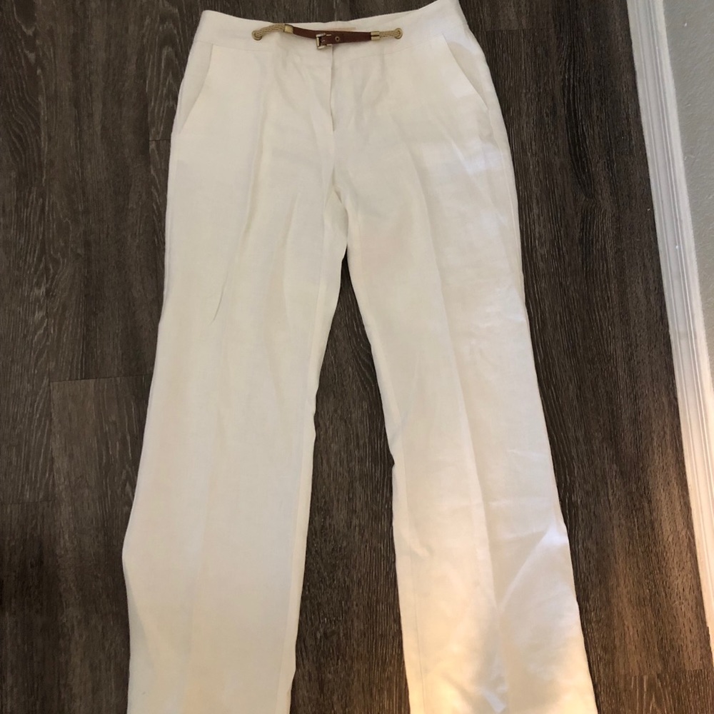 MK flare white pants